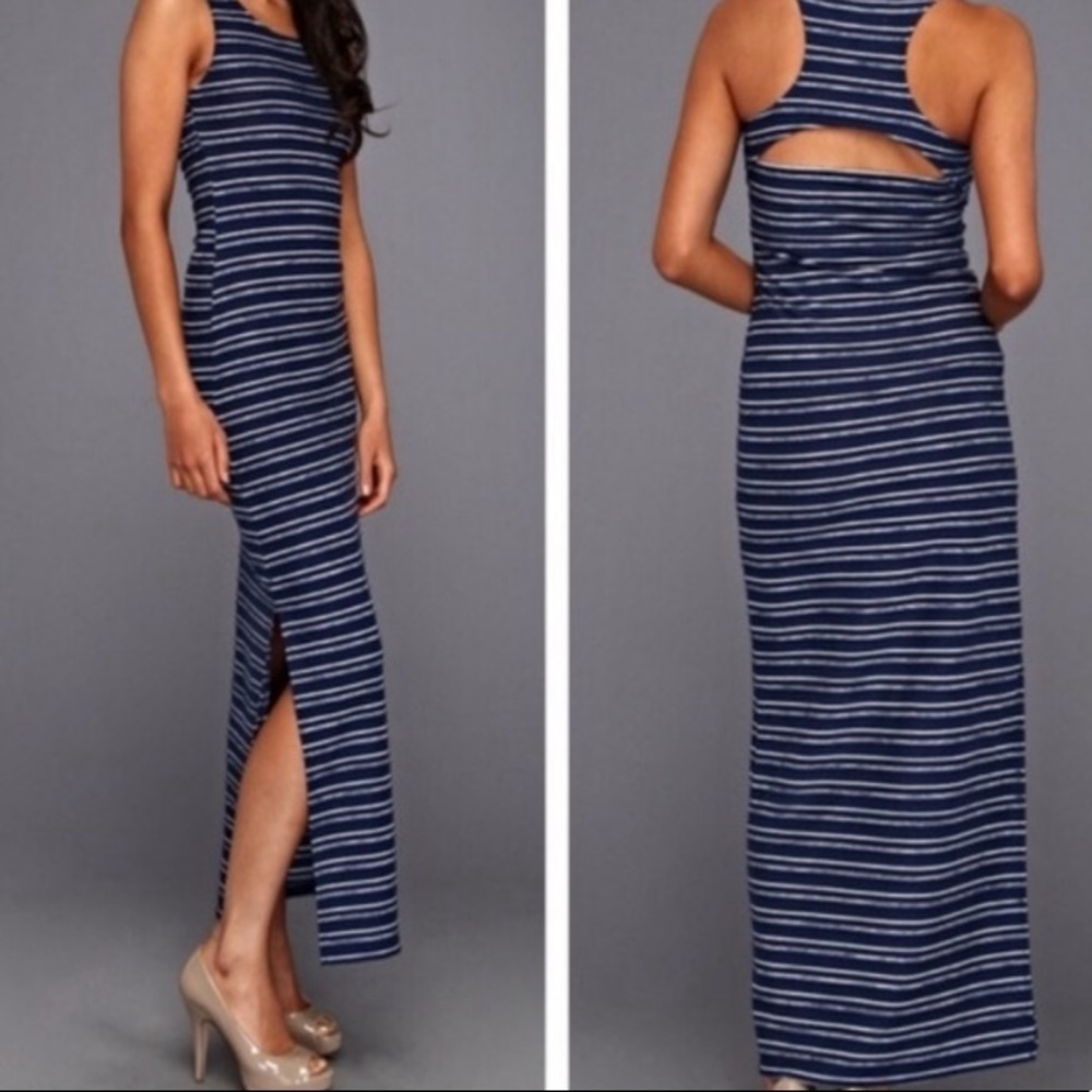 Jack by BB Dakota Navy & White Stripe Maxi, S